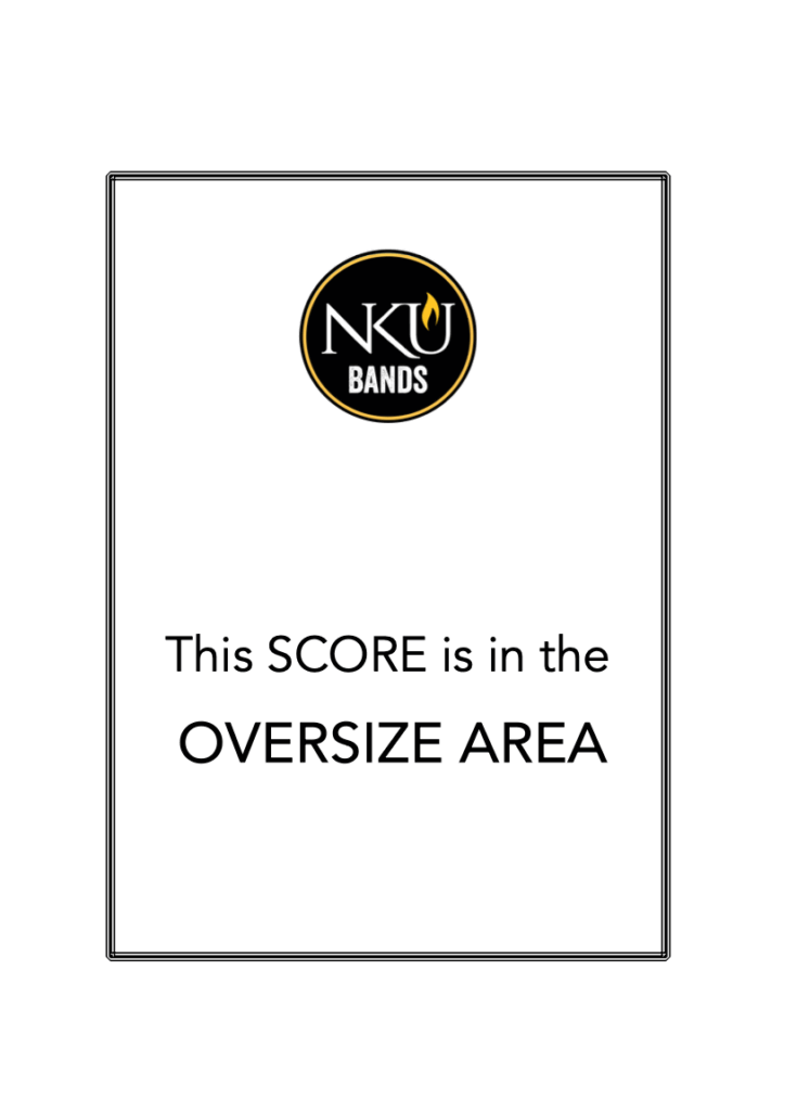 Oversize Score Halfsheet