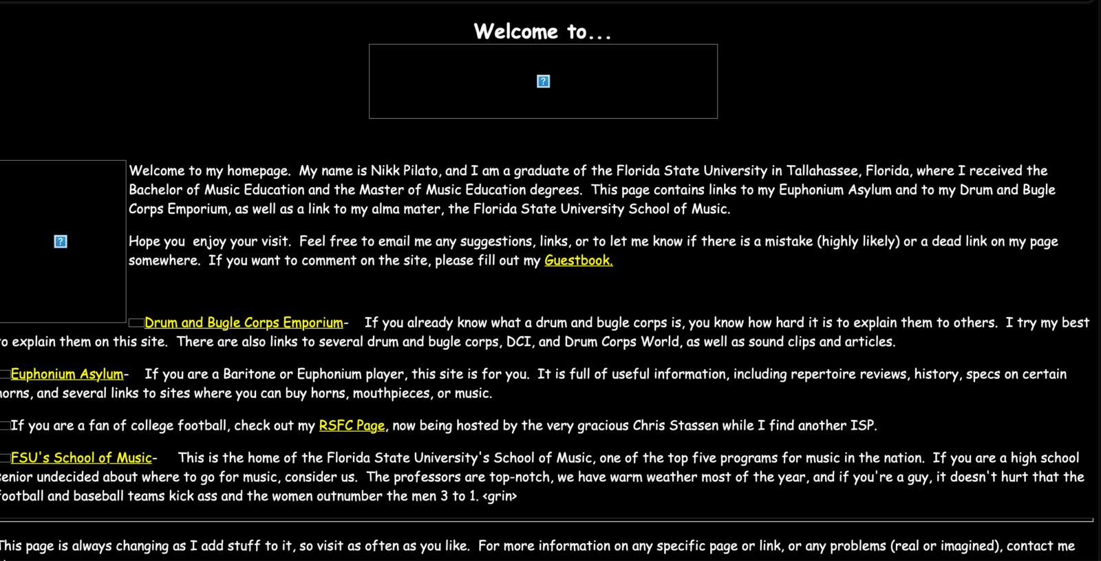 1998 version of my website
